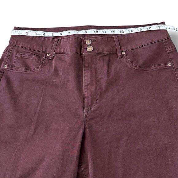 Maurices Maroon Chino Pants Casual Comfort Stretch Plus Woman’s Size 18w Long - Picture 3 of 12